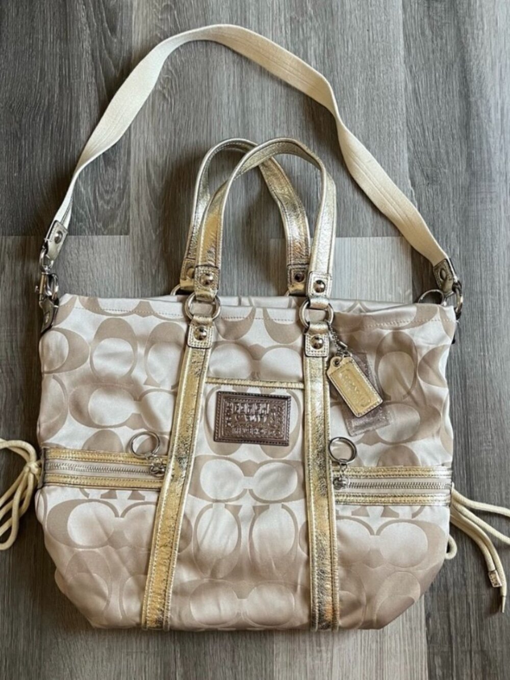 vintage coach signature c poppy crossbody purse
